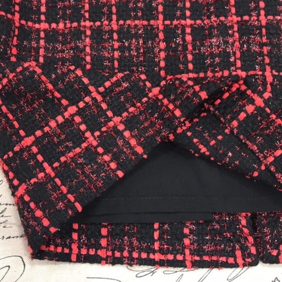 Tahari Asl Plaid Boucle Pencil Skirt - Picture 6 of 8